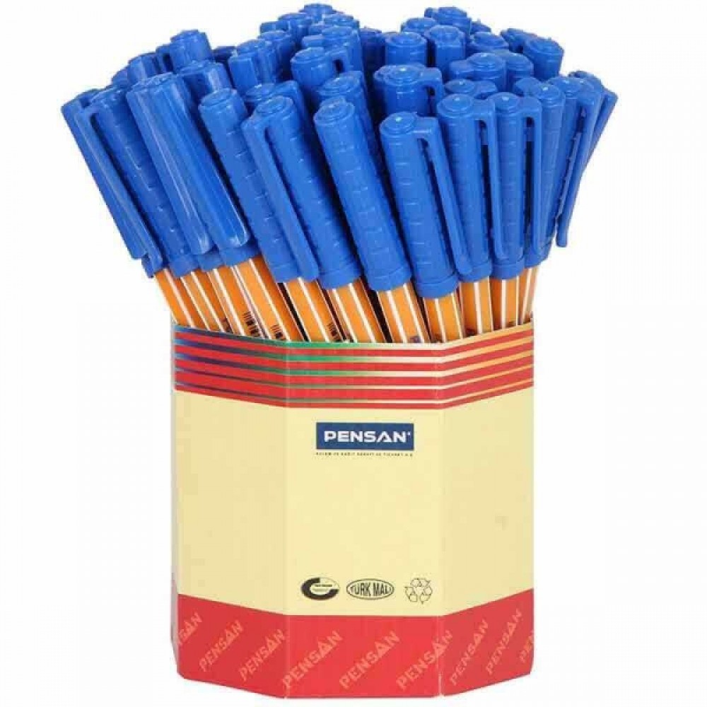 Pensan Tükenmez Kalem Mavi 1 mm 60 Li
